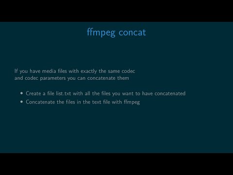 Concatenate videos with ffmpeg