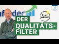So geht's! Der Qualitätsfilter