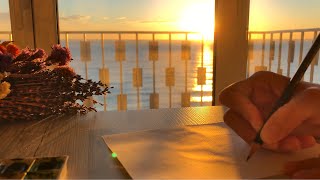 ASMR Relaxing New Years Calendar by the Ocean