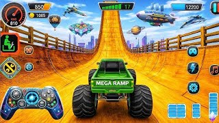 Insane 3D Mega Ramp Clashes vs GT Monster Trucks Stunts (Impossible Stunts) | Android Gameplay  screenshot 2