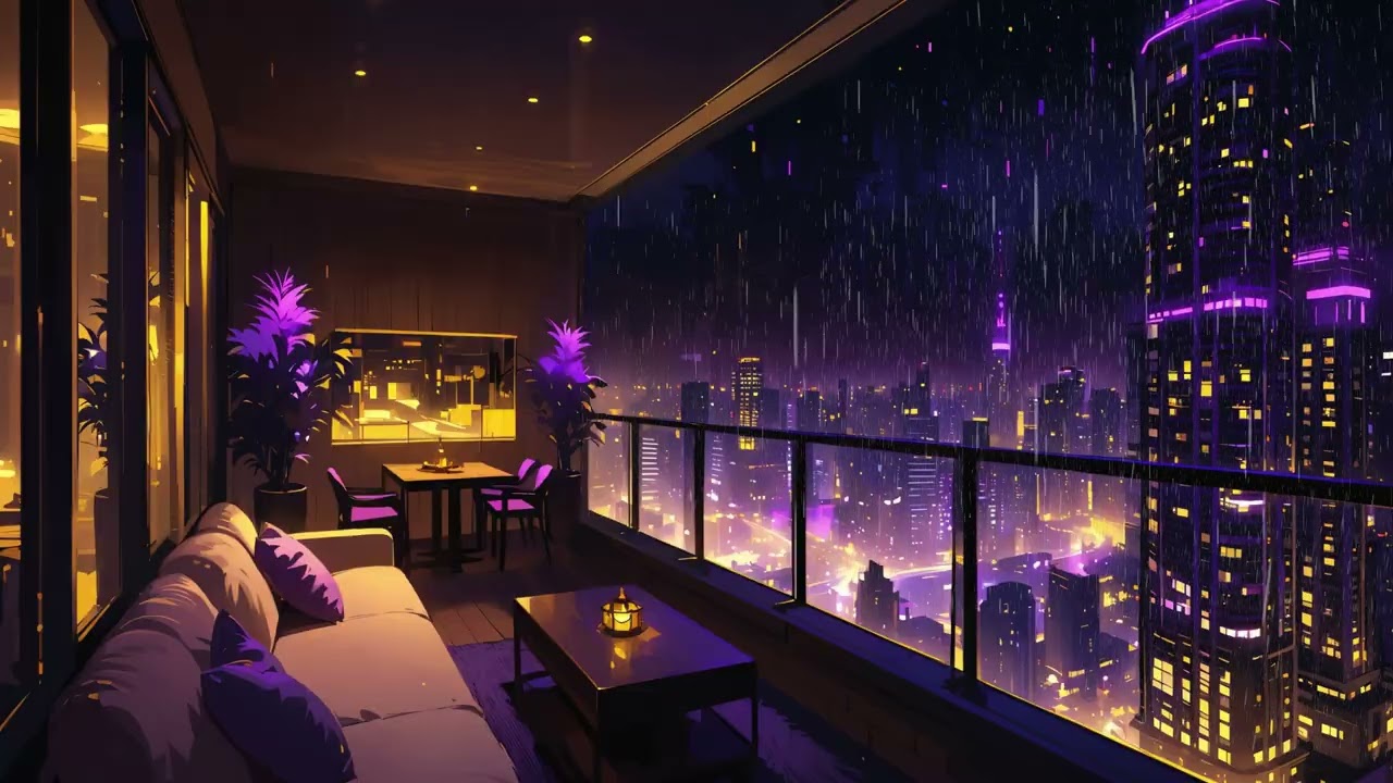 Midnight Balcony Lofi 🌙 Slow Chill Beats for Deep Night Thoughts 🌌 Relaxing Lofi Playlist