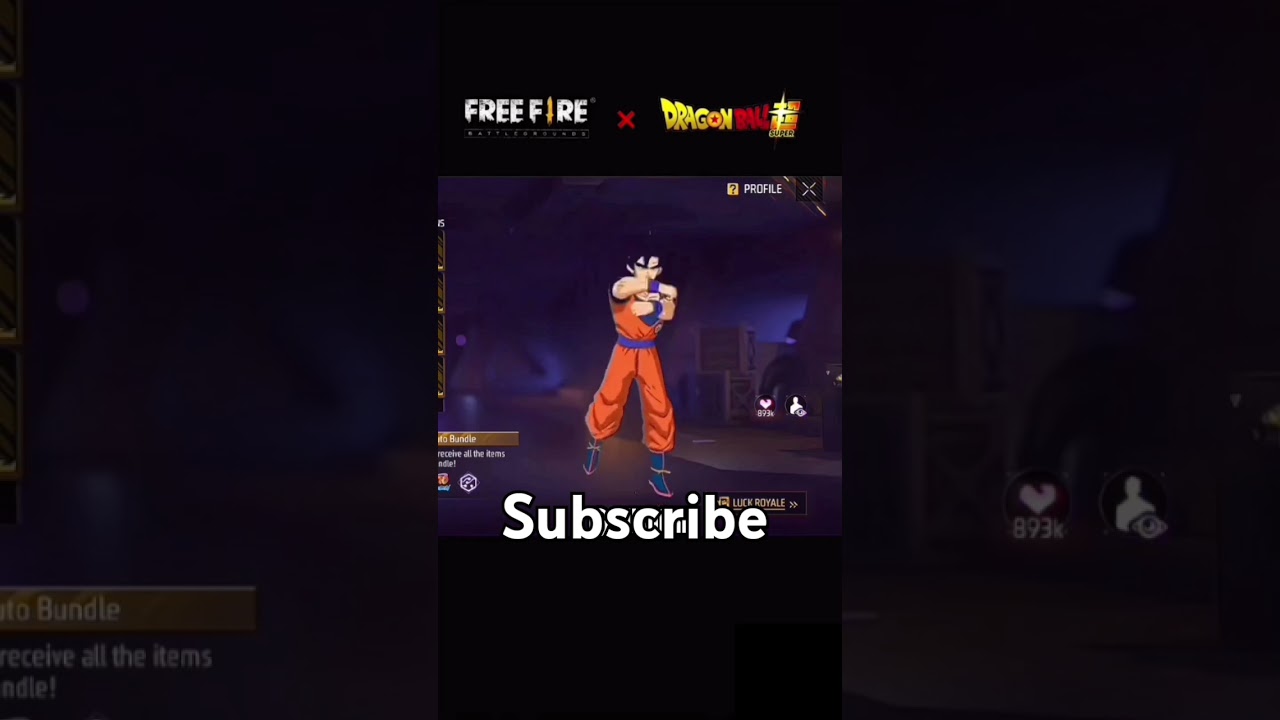 Dragon ball  X  free fire  collaboration and  son Goku bundle full review in FF 