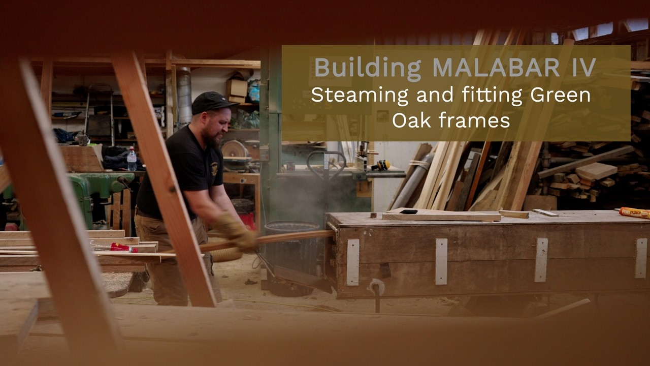⁣EP10 Steaming and fitting Green Oak frames: Building the schooner Malabar IV