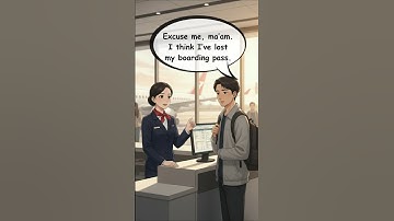 ✈️ Lost Boarding Pass at the Airport – Simple English Dialogue – Learn English in Context #english