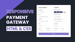 Responsive Payment Gateway Form Design using HTML & CSS
