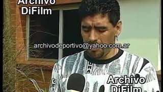 Diego Maradona training in the gym - 1995 FOOTAGE ARCHIVE