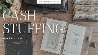 Cash Stuffing | $1,650 | March No. 1 | Cash Envelopes | Sinking Funds + Savings Challenges