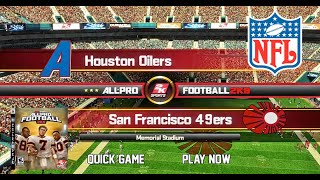 APF 2K8 RPCS3 Gameplay Oilers vs 49ers (Quick Game) (NFL) (1993 Roster)