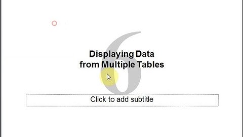 Displaying Data From Multiple Table Oracle SQL Tutorial For Beginners In Hindi/Urdu