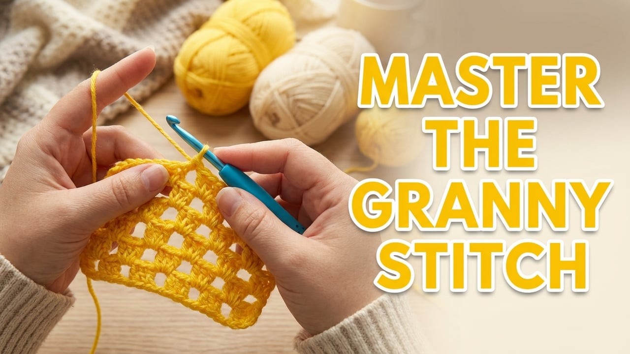 How To Crochet The Granny Stitch | The MOST POPULAR Crochet Stitch Ever!