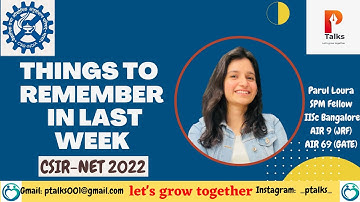 Things to remember in last week||Last week strategy||CSIR-NET 2022|| Things to be avoided||
