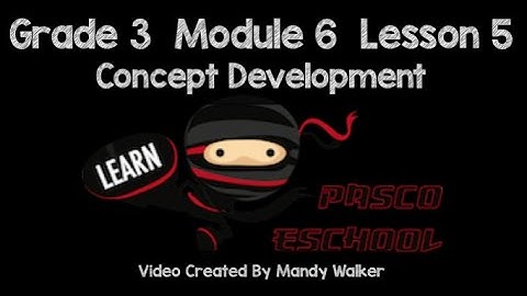 Grade 3 Module 6 Lesson 5 Concept Development