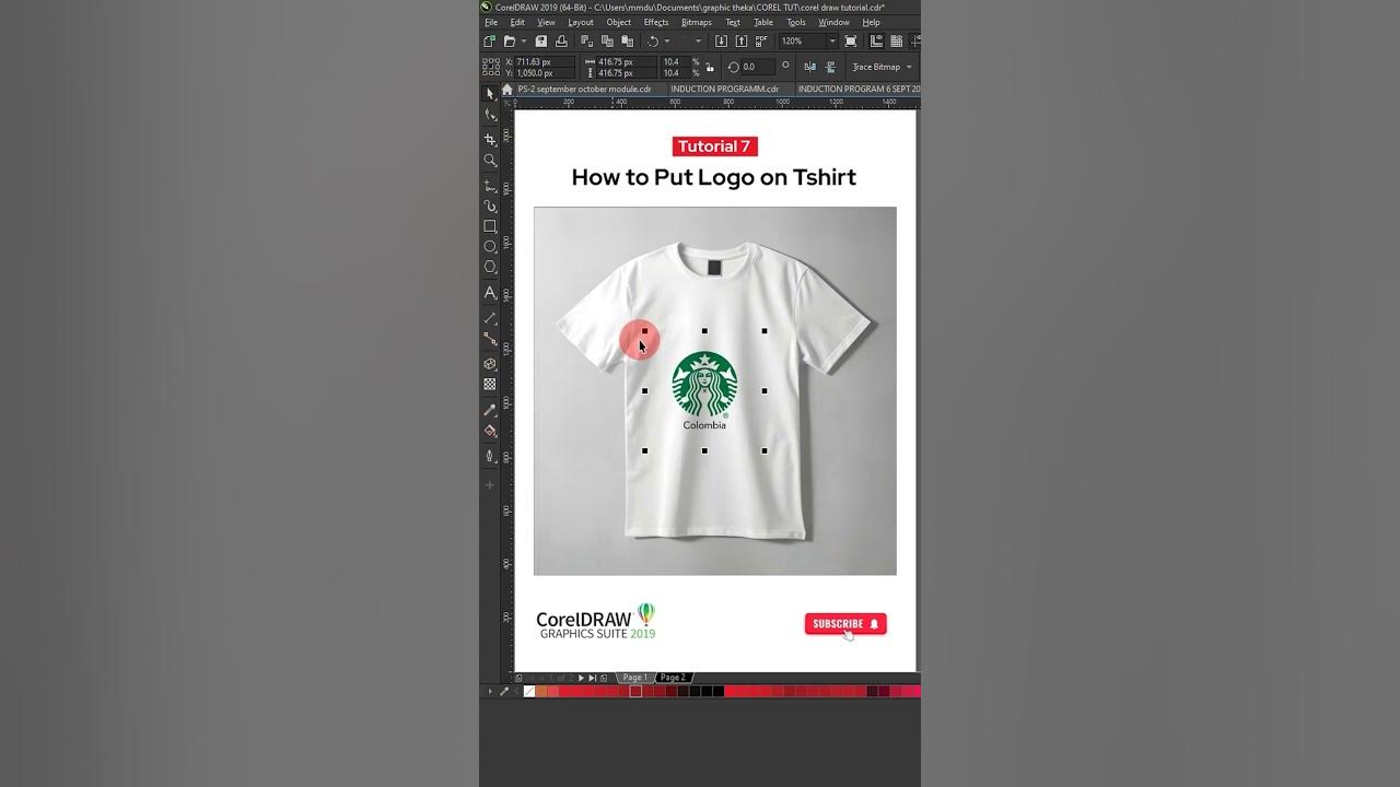 placing a logo on a T-shirt using CorelDRAW #graphicdesigntools #coreldraw #graphictips