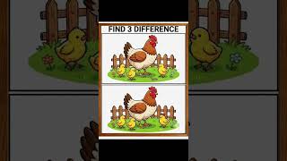 FIND 3 DIFFERENCE 😯📌 MIND TEST USE YOUR MIND 🧠💯#shorts #youtube #subscribe #foryou
