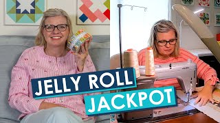 🤔 What can you make with ONE JELLY ROLL? Jelly Roll Jackpot CHALLENGE GIVEAWAY 🏅 Quilting Timelapse⏰