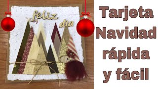 Tarjeta navidad rápida y bonita - Christmas card easy
