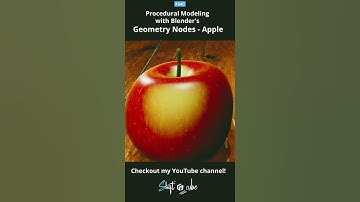 Geometry node - Apple #shorts #blender #geometrynodes #procedural