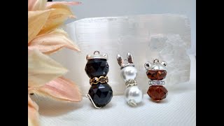 Bear, Bunny and Black Cat Zipper Pull, Backpack Pull, Keychain.. Etc!!