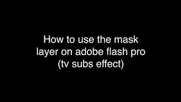 How to use mask layer in Adobe Flash Pro