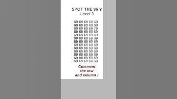 Spot the 96? Level 3 #findthenumber  #spotthedifference #brainteasers