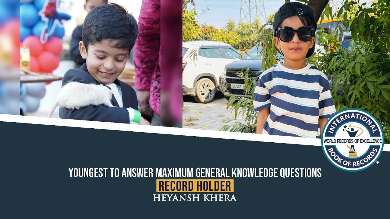 YOUNGEST TO ANSWER MAXIMUM GENERAL KNOWLEDGE QUESTIONS - YouTube