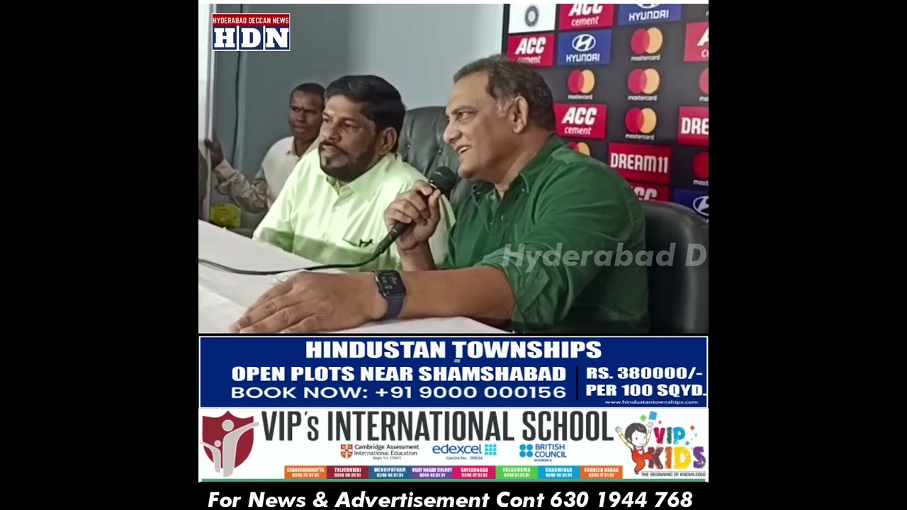 HCA Mohammed AzharUddin Speaking to Media on Cricket Match Tickets & Recent Inciident Happened