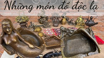 Bật lửa độc lạ _ Gạt tàn Châu Âu độc lạ _ 2usd mạ vàng #đồcổcầnthơ #batluaco 