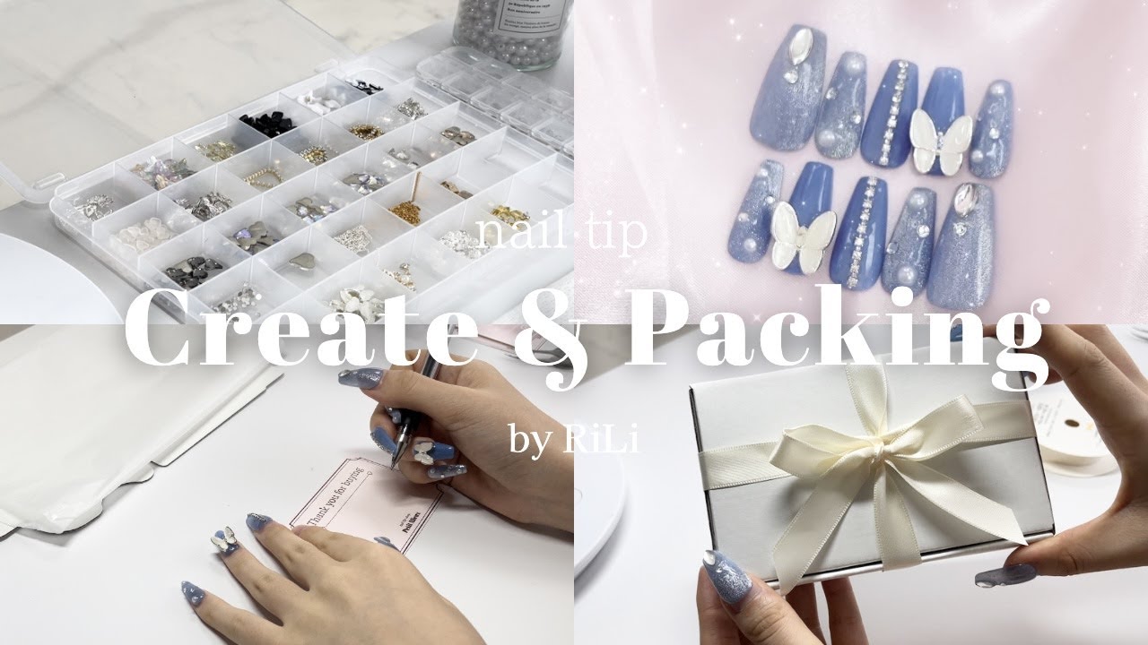 【 作業動画 】ネイルチップ作成~梱包まで📦✨