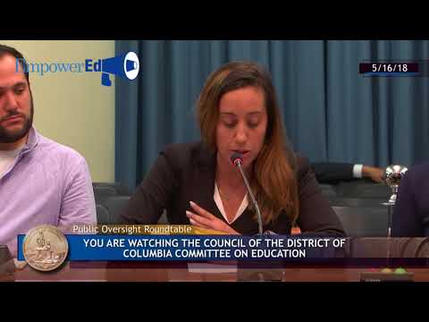 Kristen Paonessa Testifies on Why Teachers Leave DC Public Schools