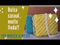 Aprenda a fazer uma Bolsa Simples e Fácil em Crochê  # 68 (learn how to crochet simple handbag)r