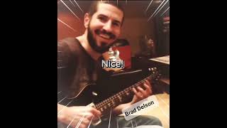 Brad Delson having fun with his guitar