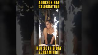 Addison Rae Celebrating Her 20th Birthday Enjoying And Screaming 🔥😂😂 #shorts Wealth