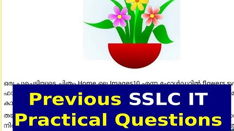 Flowers  By inkscape | Previous SSLC IT Practical Questions