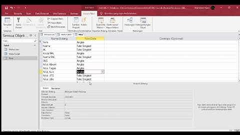 CARA MEMBUAT DATABASE NILAI MENGGUNAKAN MS ACCESS 2025/2026
