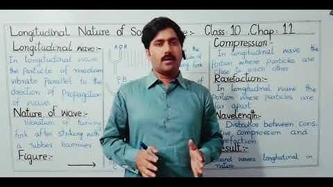 10th class  physics CH 11  longitudinal nature of sound
