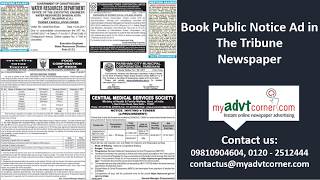 The Tribune Public Notice Ads @ Myadvtcorner