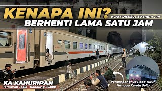 APES POLL 😯 DISUSUL 3 KALI DAN TELAT 1 JAM AKIBAT KERETA SELIP !! Trip Kereta Termurah KA Kahuripan