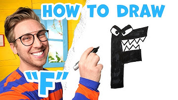 How to Draw "F" From Alphabet Lore | Drawing Lessons For Kids | Easy Step by Step