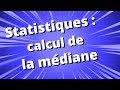 Statistiques : calculer la médiane avec un tableau - 2/2