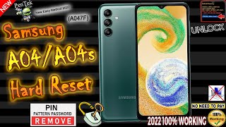 How To Hard Reset Samsung A04s Remove Screen Lock Pattern/Password Without PC |Just In 2 Mint | 2022