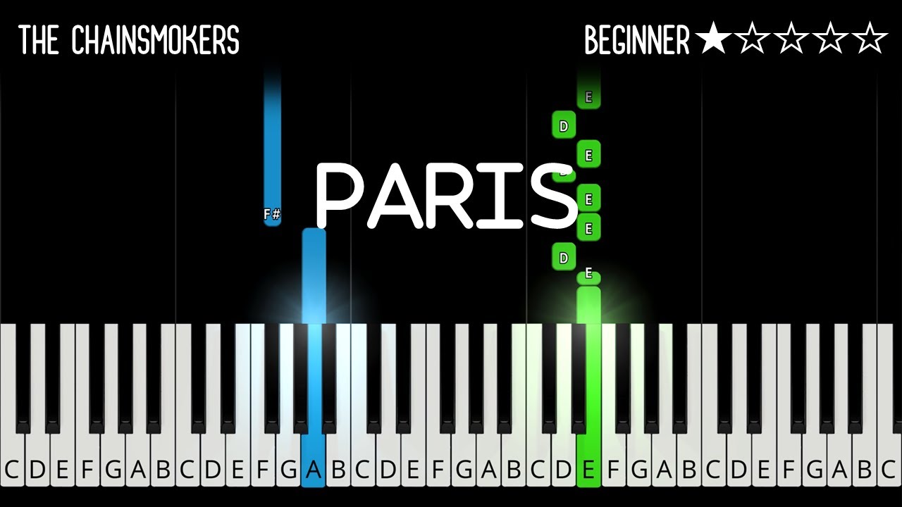 The Chainsmokers - Paris - EASY Piano Tutorial