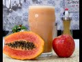 SUCO DETOX  MAMÃO, MAÇÃ , AVEIA DELICIOSO E SALVÁVEL/RECEITAS NA HORA CERTA