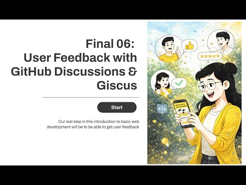 💬 Final Lesson — User Feedback with GitHub Discussions & Giscus - YouTube