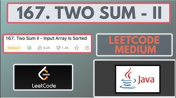 Leetcode | 167. Two Sum II - Input Array Is Sorted | Medium | Java Solution