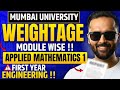 Applied Mathematics 1 Weightage | Module Wise Blueprint | Mumbai University | Pradeep Giri Sir