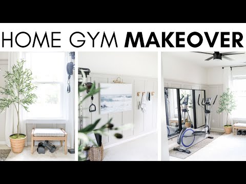 HOME GYM MAKEOVER || DIY WORKOUT ROOM