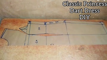 How to draft a Classic Princess Dart pencil dress||Detailed Princess Dart tutorial for beginners