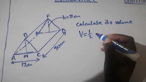 G9 2020 Mathematics P2 on triangular prism.