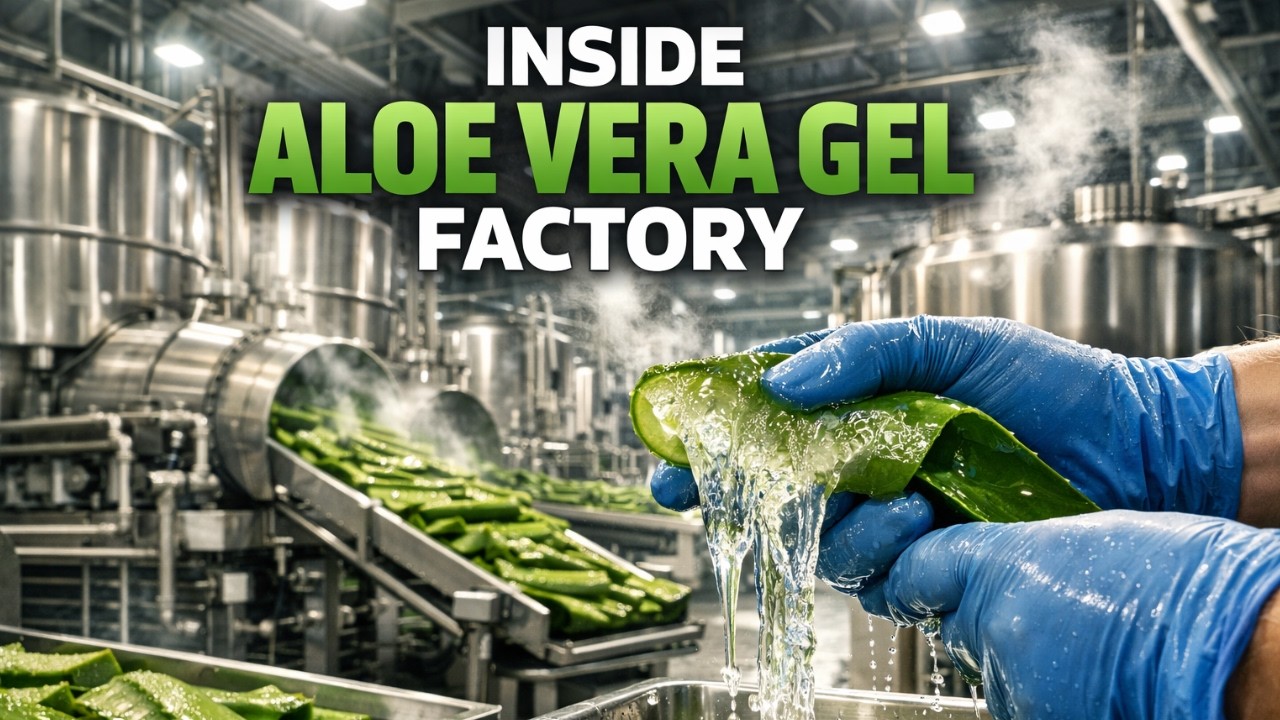 How Aloe Vera Gel Is Made in Factory | You’ll Be Shocked by the Process!