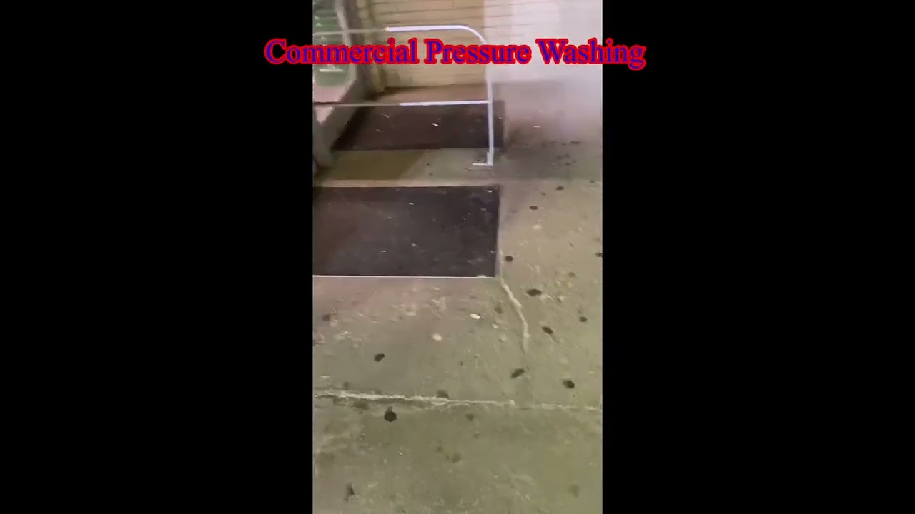 Commercial pressure washing. Worst gum removal job ever.